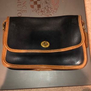 Vintage Leather Coach Shoulder Bag